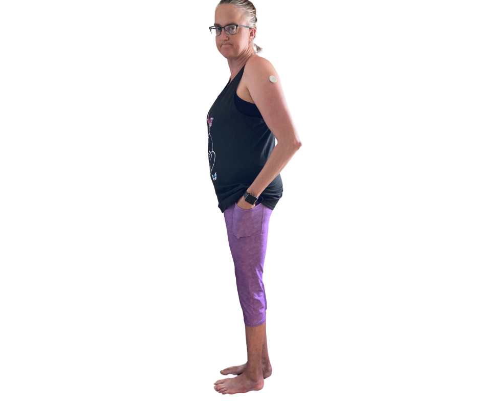 Lilac - Adult Yoga Band Pocket Capris