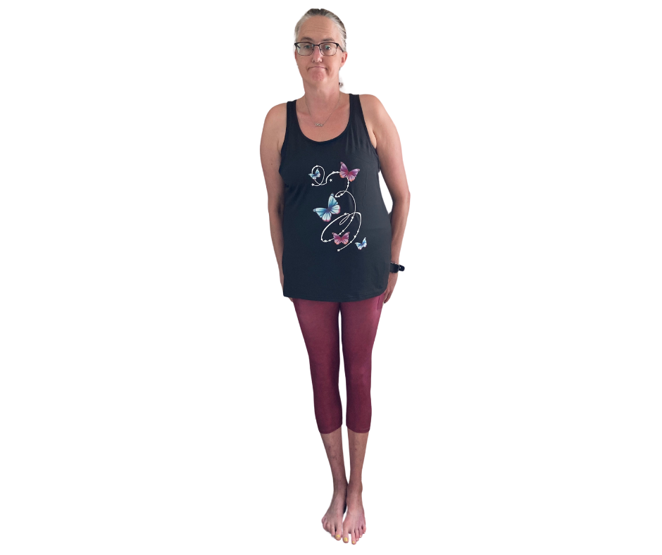 Maroon - Adult Yoga Band Pocket Capris