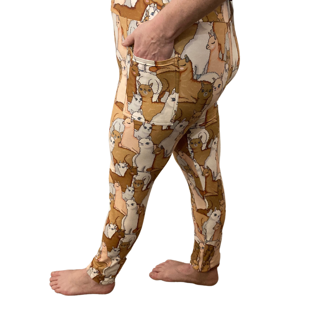 Alpaca - Adult Yoga Band Pocket Leggings