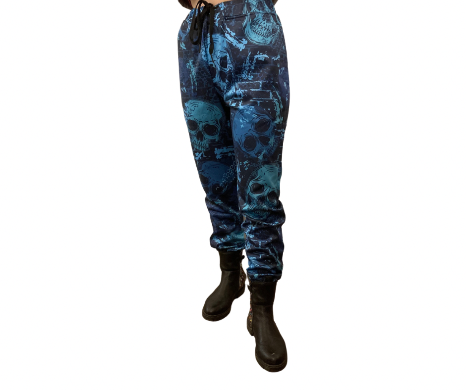 Blue Skulls Adult Jogger style pant
