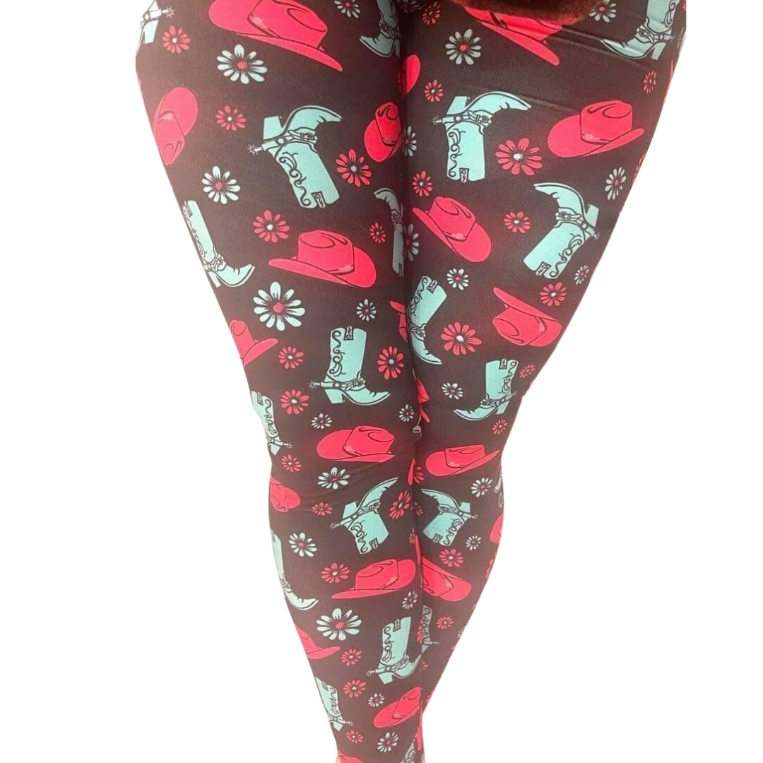 Cowgirl - Adult Yoga Band Leggings