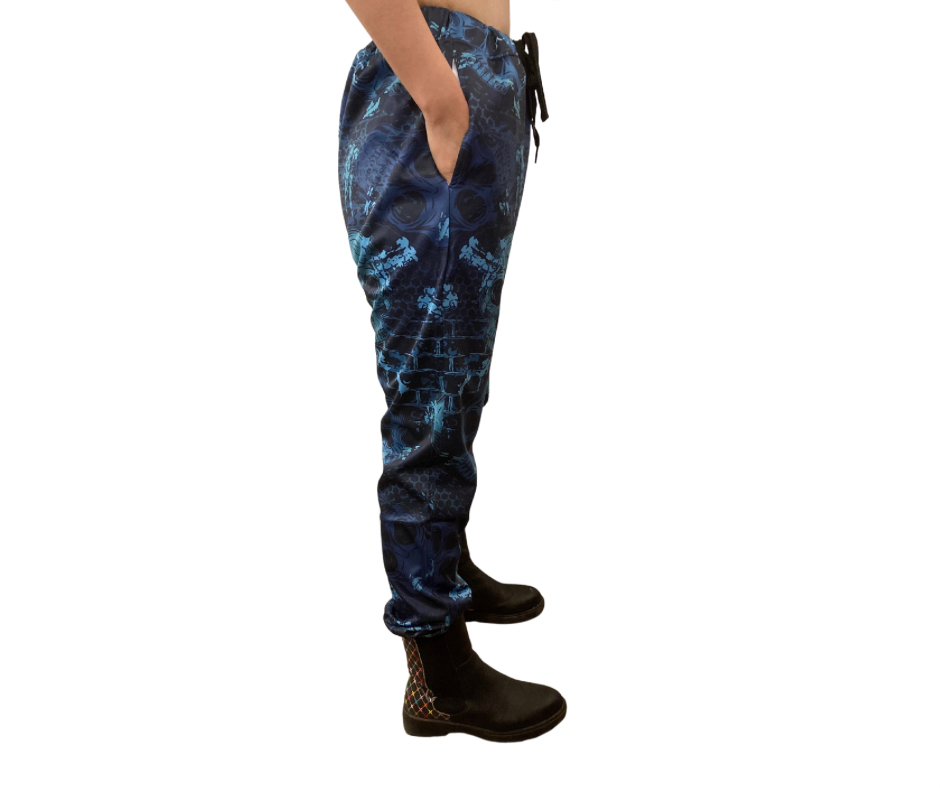 Blue Skulls Adult Jogger style pant