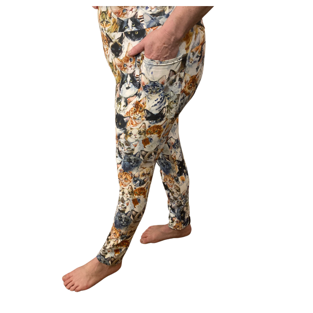 Cats Galore - Adult Yoga Band Pocket Leggings