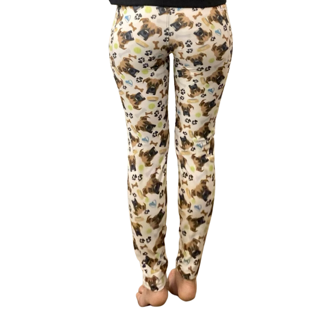 Boxer Dogs - Adult Yoga Band Pocket Leggings