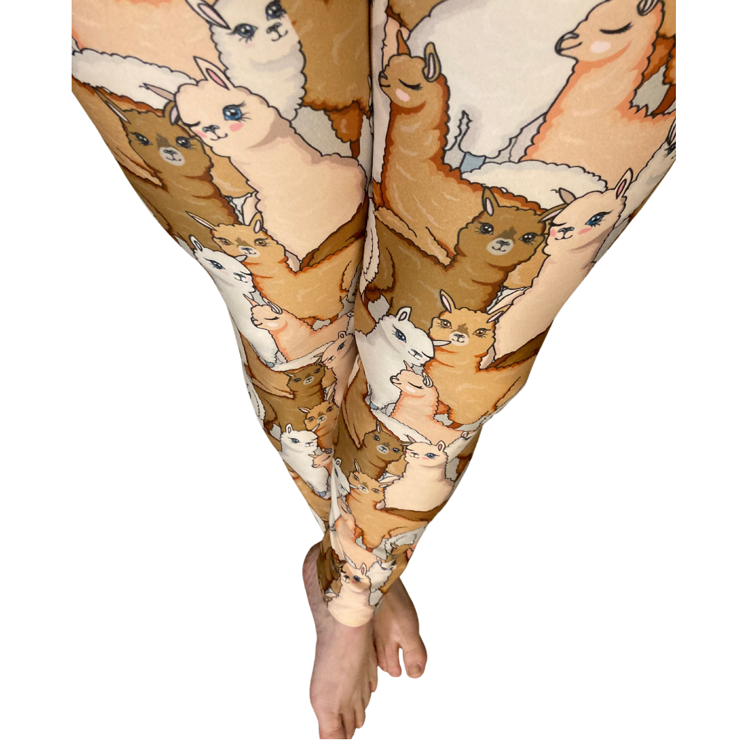 Alpaca - Adult Yoga Band Pocket Leggings