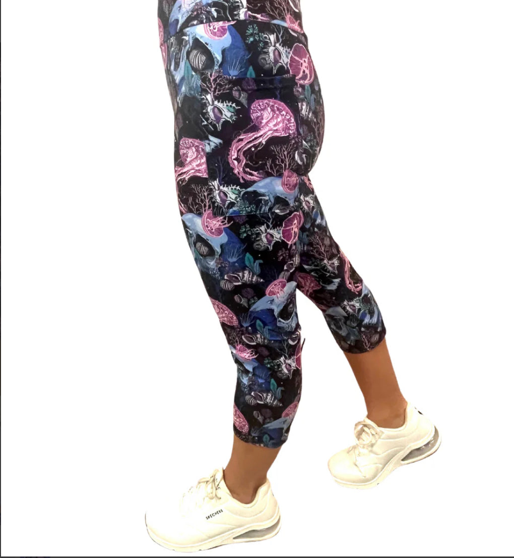 Bright Magic - Adult Yoga Band Pocket Capris