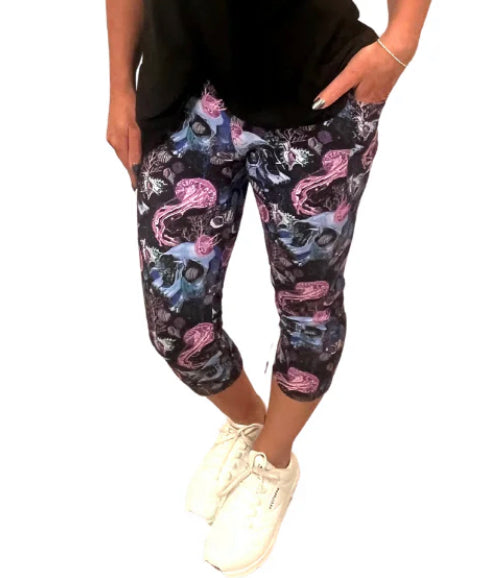 Bright Magic - Adult Yoga Band Pocket Capris