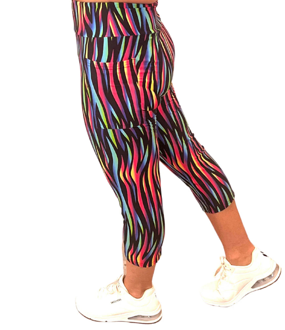 Wild Thing - Adult Yoga Band Pocket Capris