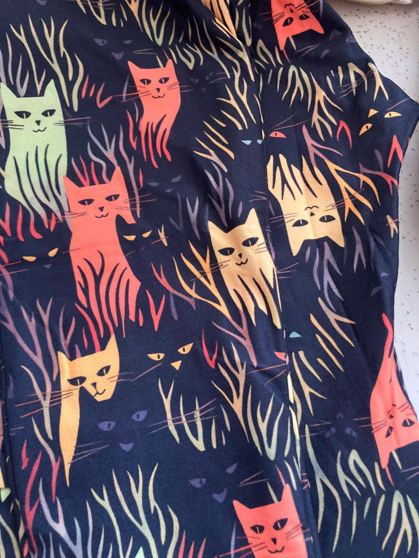 Halloween Cats Yoga Band Pocket Leggings