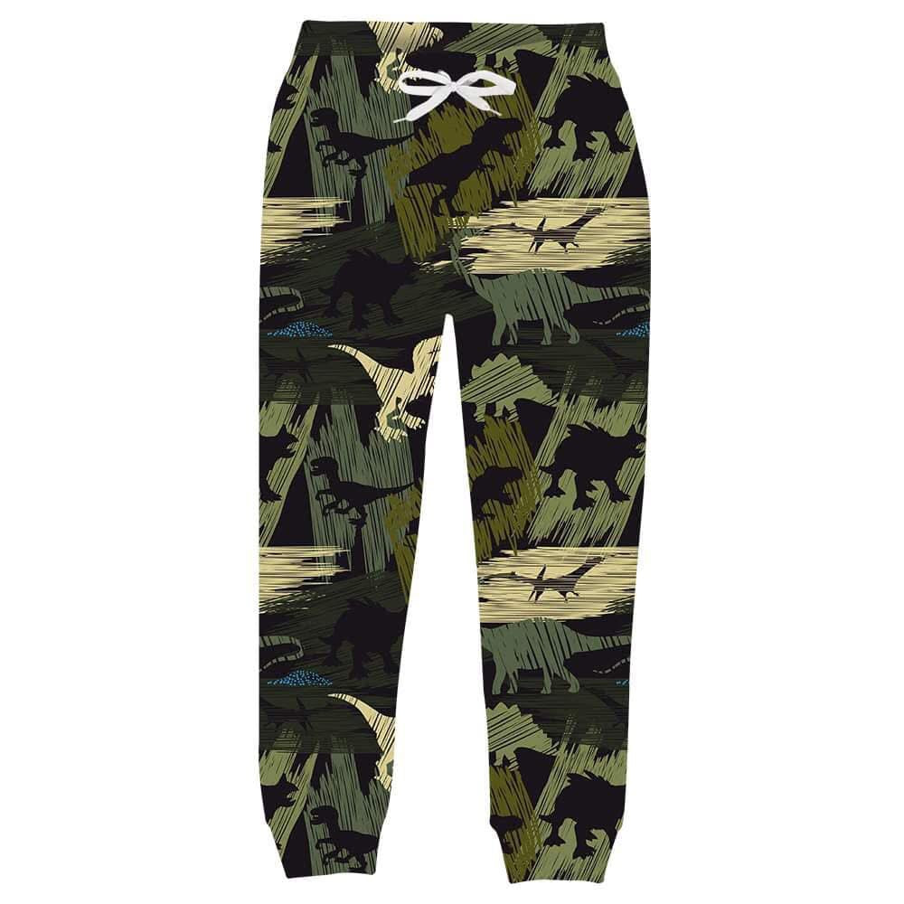 Dino Camo Jogger Style Pant with Cuff