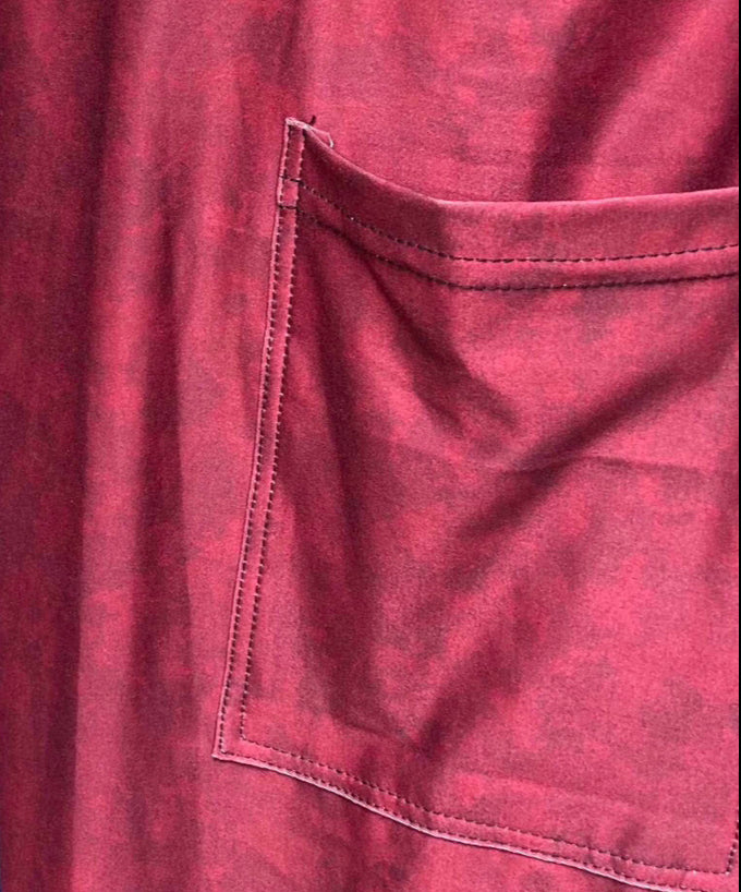 Maroon - Adult Yoga Band Pocket Capris