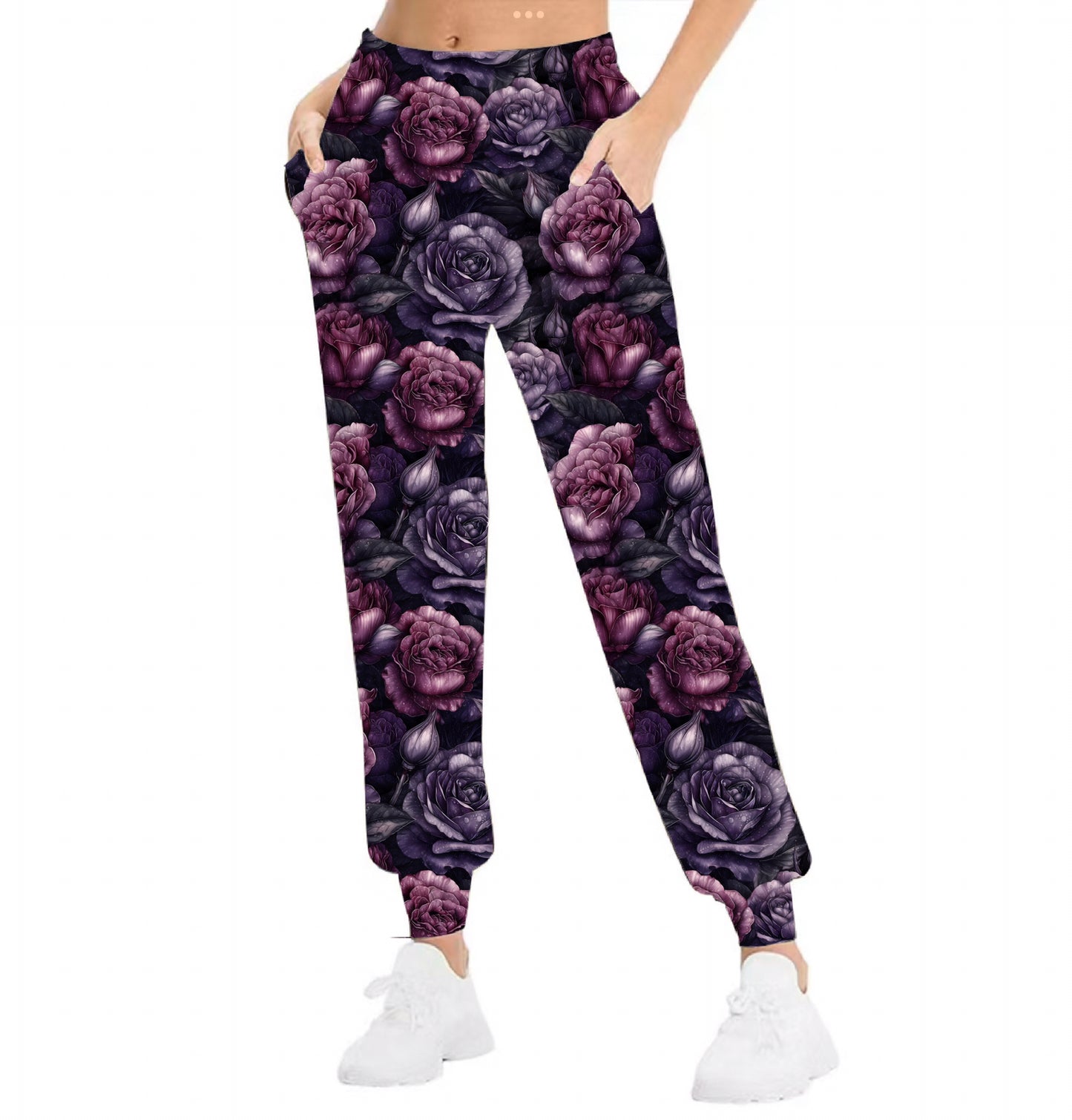 Roses - Adult Jogger Style Pants with Cuff