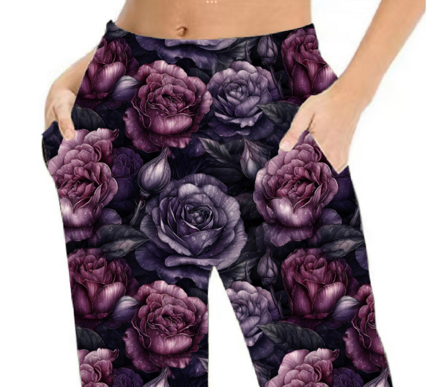 Roses - Adult Jogger Style Pants with Cuff