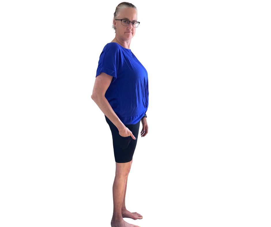 Solid Black - Adult Yoga Band Pocket Shorts