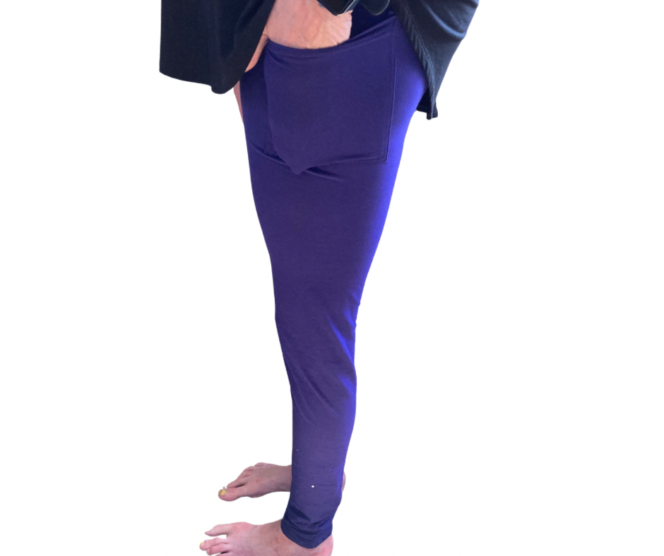 Solid Royal - Adult Yoga Band Pocket Leggings