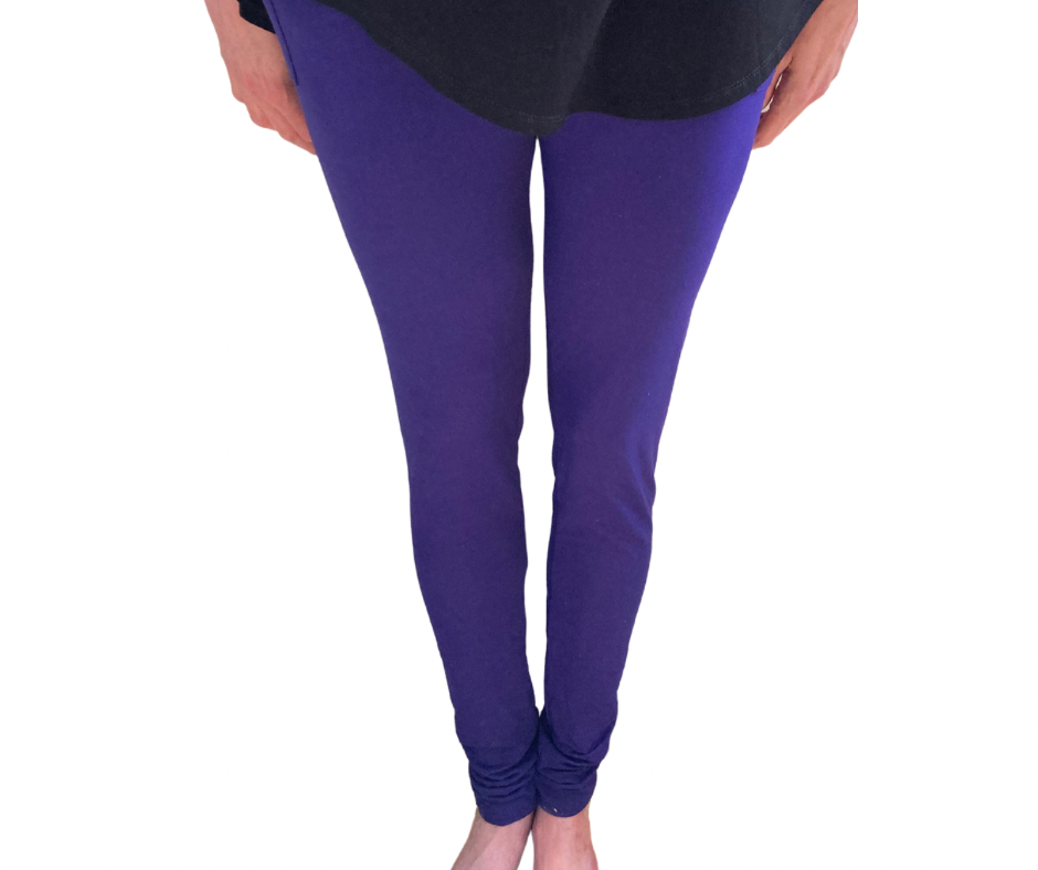 Solid Royal - Adult Yoga Band Pocket Leggings