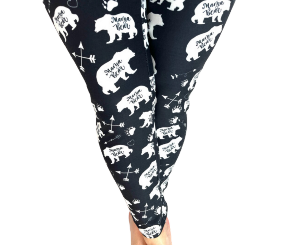 Mama Bear - Adult Yoga Band Leggings