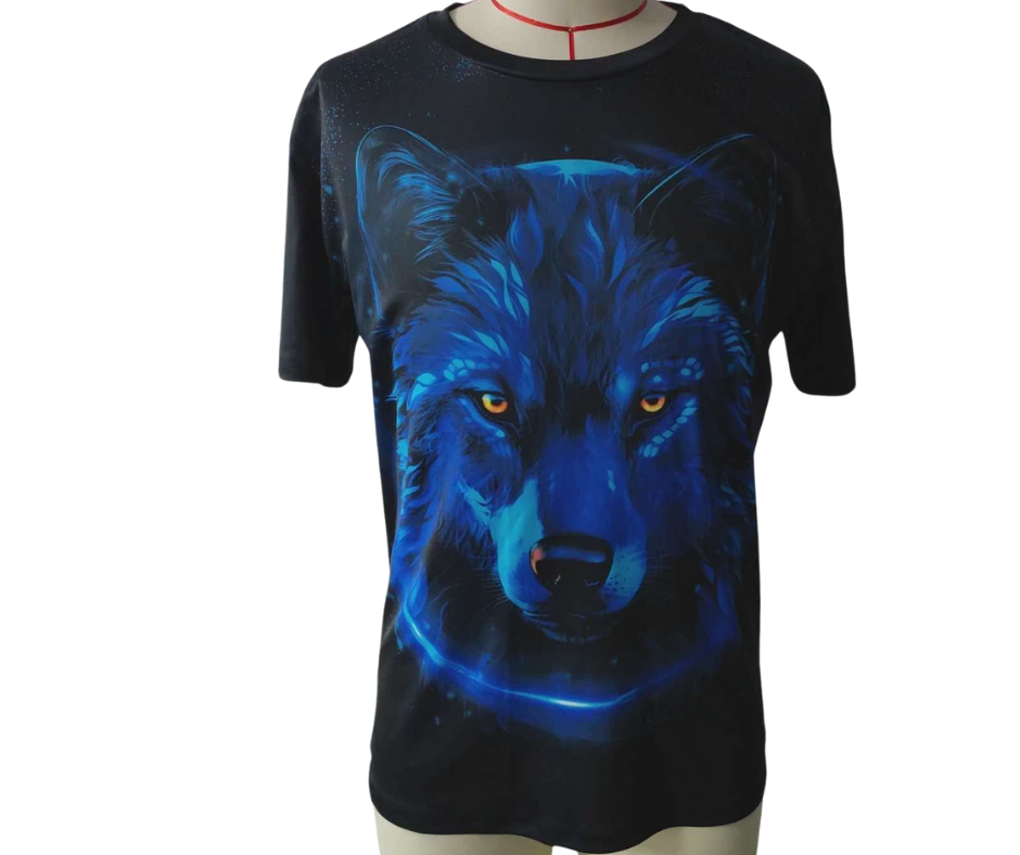 Blue Wolf Adult Short Sleeve T-Shirt