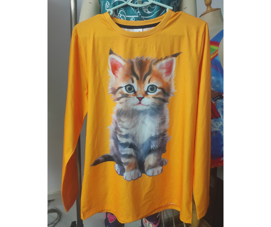 Tabby Cat - Long Sleeve Kid’s T-Shirt