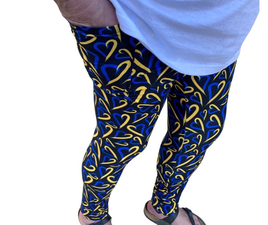 <3 Ukraine - Adult Yoga Band Pocket Leggings