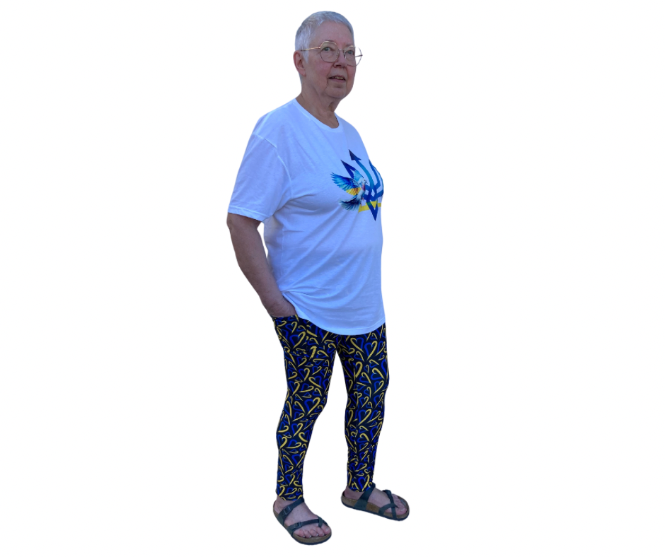 <3 Ukraine - Adult Yoga Band Pocket Leggings