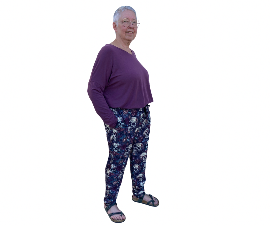 Skulls & Roses - Adult Jogger Style Pants with Cuff
