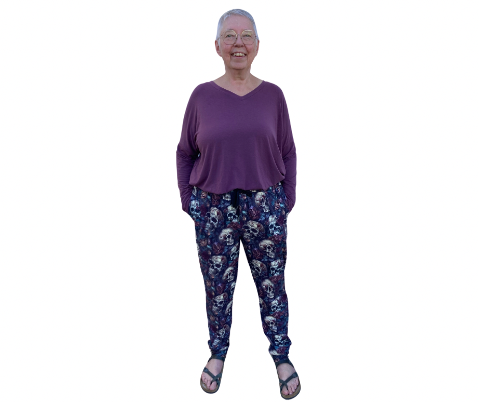 Skulls & Roses - Adult Jogger Style Pants with Cuff