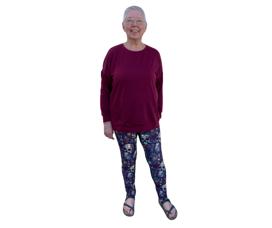 Skulls & Roses - Adult Yoga Band Pocket Leggings