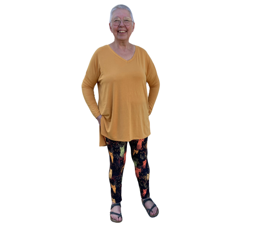 Halloween Cats - Adult Yoga Band Pocket Leggings