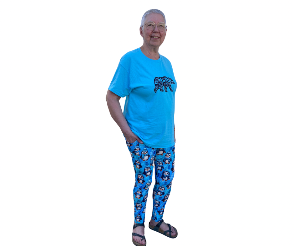 Penguins - Adult Yoga Band Pocket Leggings