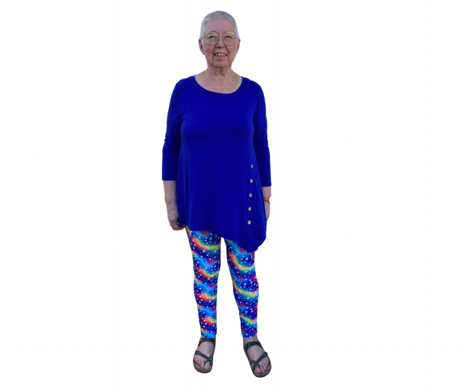 Wintery Rainbow - Adult Yoga Band Pocket Leggings