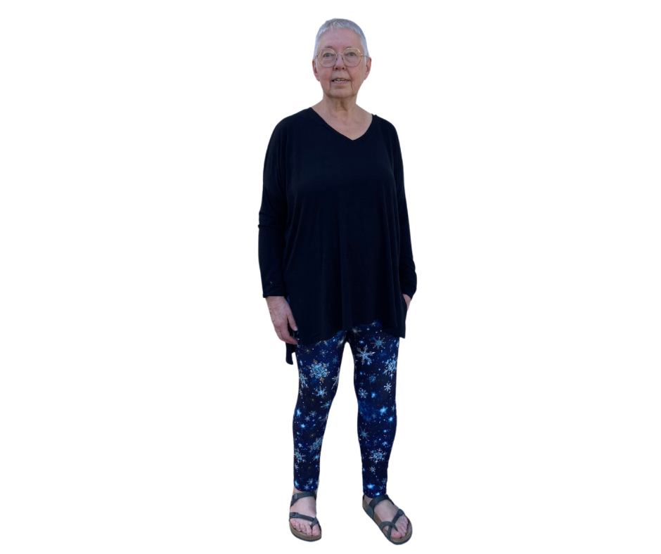 Snowflakes - Adult Yoga Band Pocket Leggings