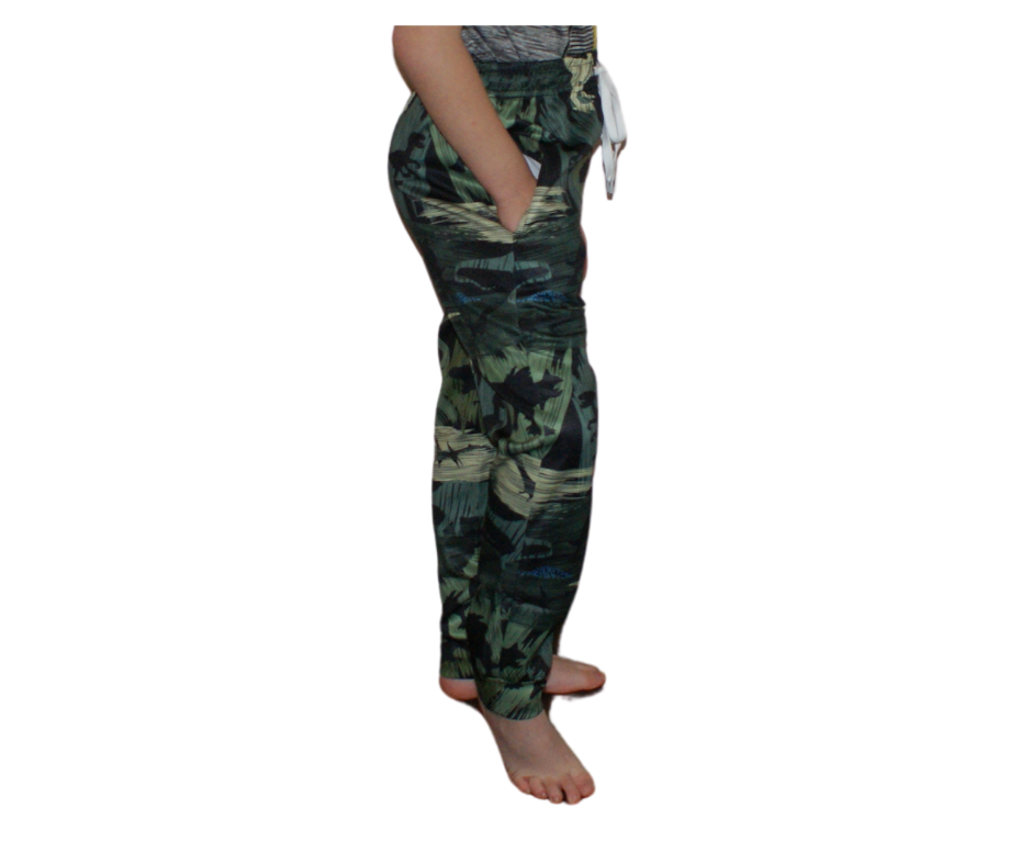 Dino Camo Jogger Style Pant with Cuff