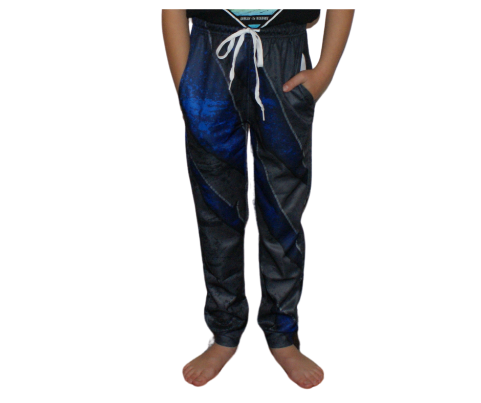 Cobalt Stripe Jogger Style Pant with Cuff