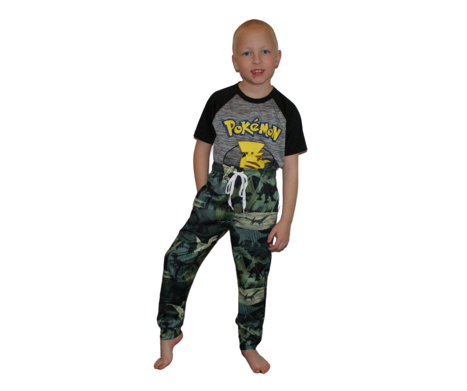 Dino Camo Jogger Style Pant with Cuff