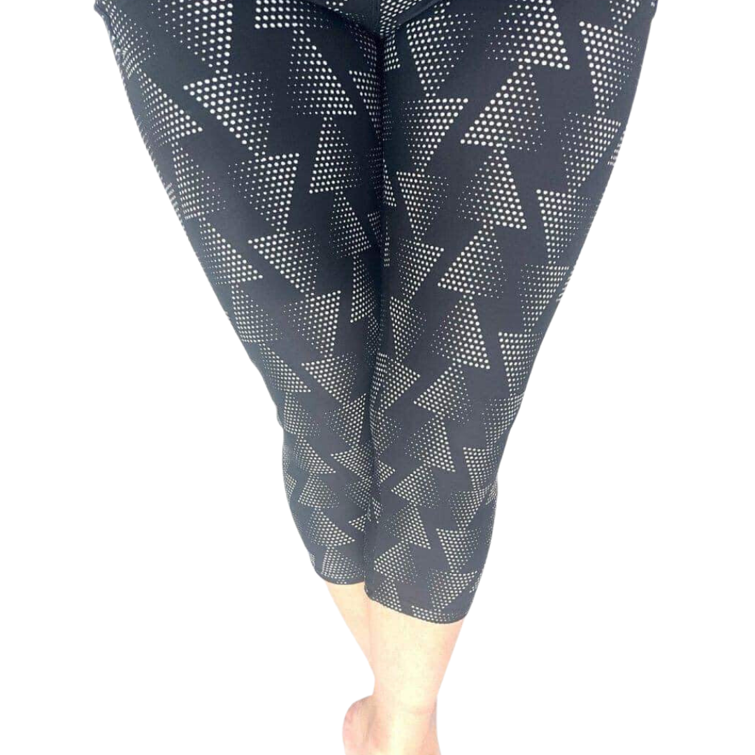 Tribal Geometric - Adult Yoga Band Pocket Capris