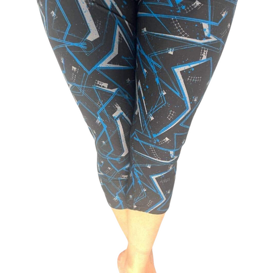 Geometric - Adult Yoga Band Pocket Capris