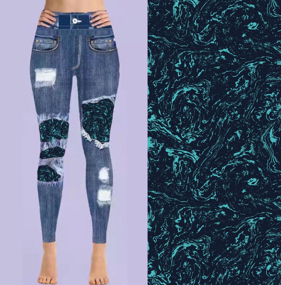 Blue Marble Jeggings