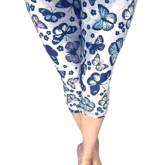 Dainty Butterfly - Adult Yoga Band Capris