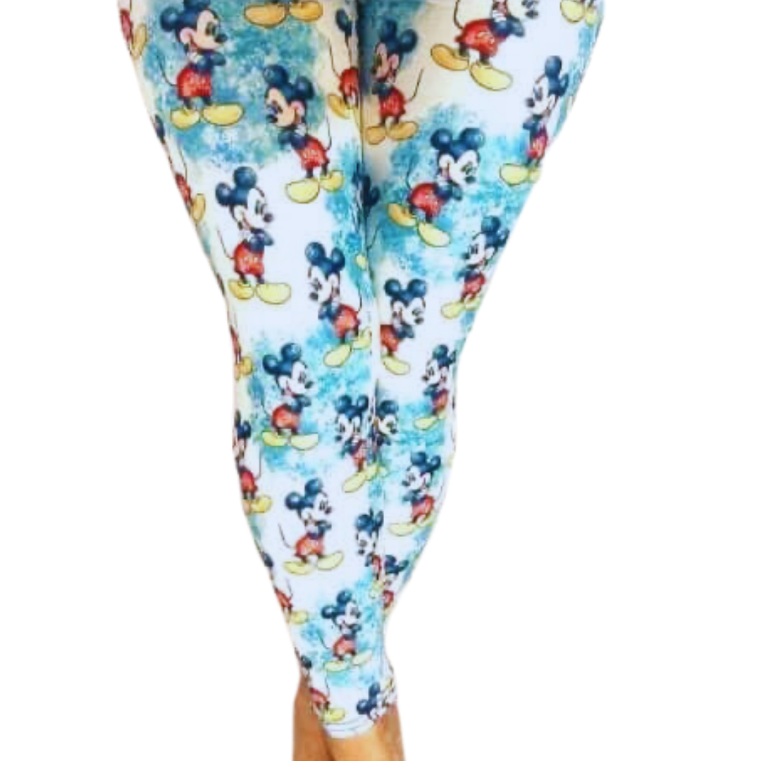 Retro Mickey -  Adult Yoga Band Leggings