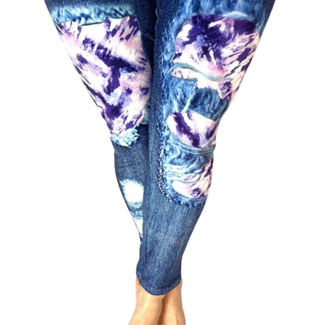 Horizon patterned jeggings