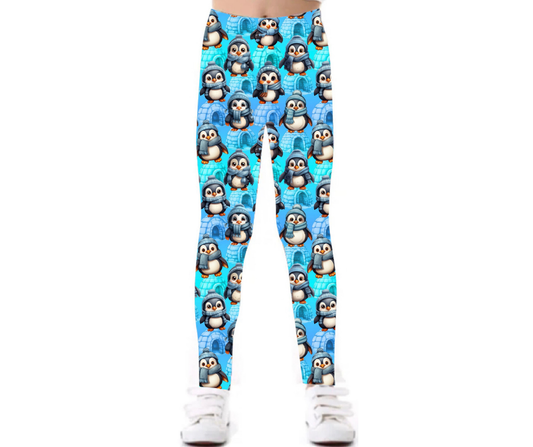 Penguins Yoga Band Pocket Leggings